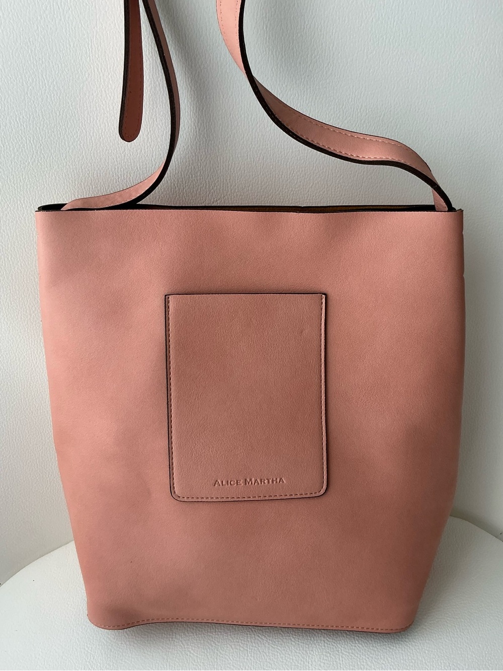 Peach Pink Bucket Bag